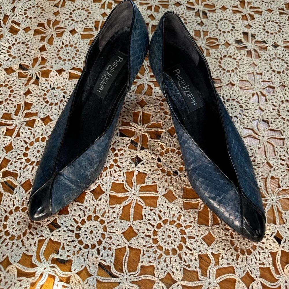 Vintage Philip Joseph Snakeskin‎ Pumps Sz 9.5